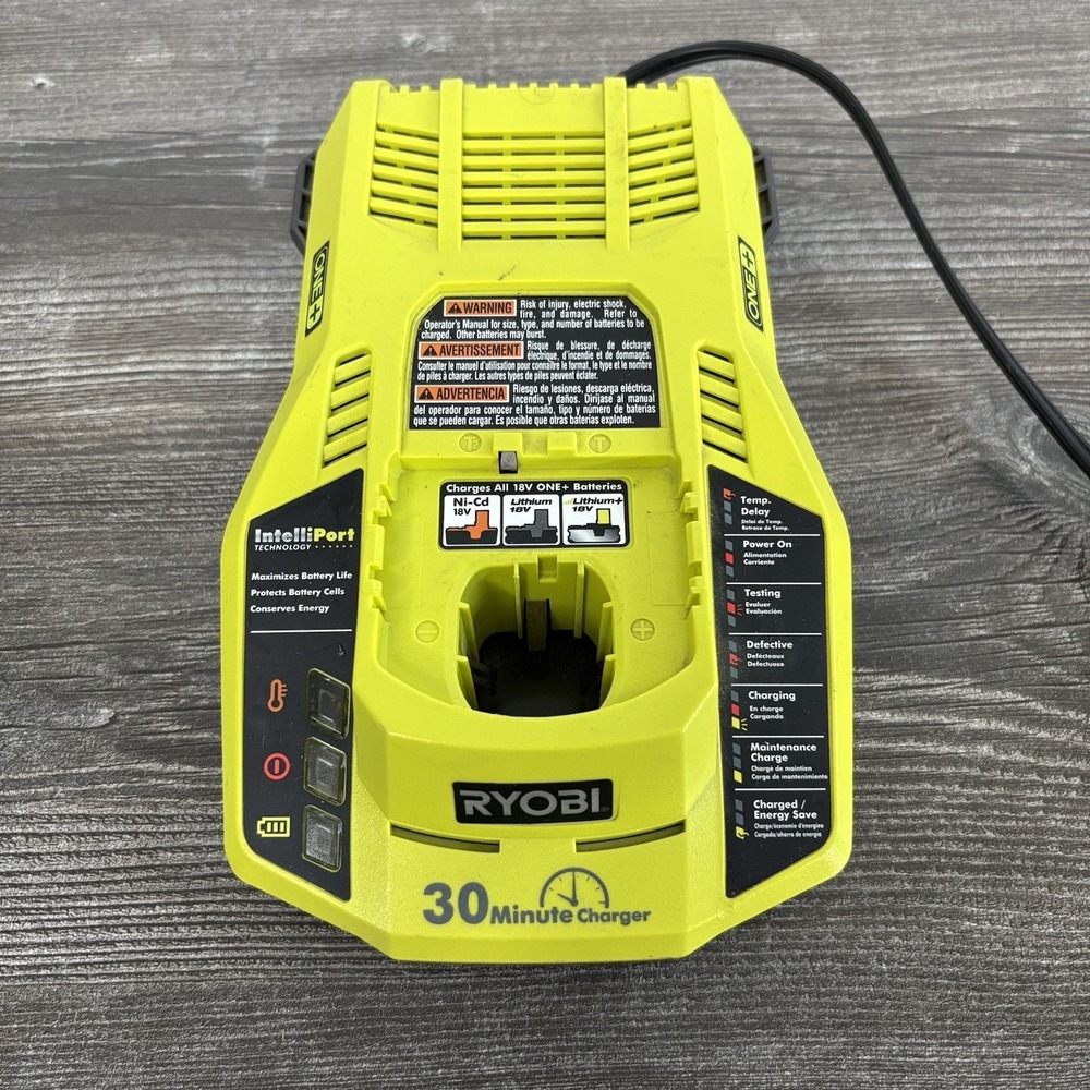 Genuine Ryobi P117 18V ONE+ Dual Chemistry Battery Charger 30 Min Fast TESTED